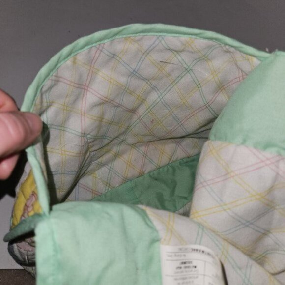 VTG Cabbage Patch Kids CPK Quilted Cloth Diaper Bag 1983 Green Yellow READ - Picture 11 of 13